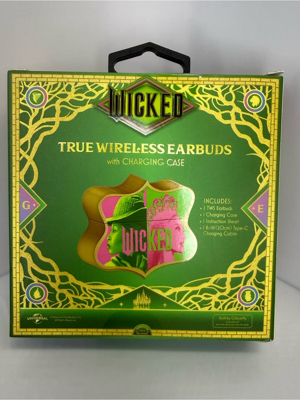 Wicked True Wireless Earbuds - Green & Pink Packaging
